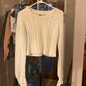 White cream crop top